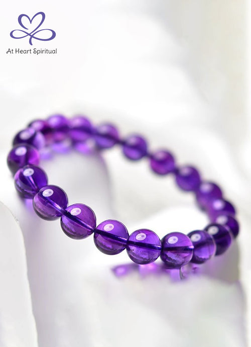 Natural Amethyst Agate Bracelet，Fire Energy，Help Calming