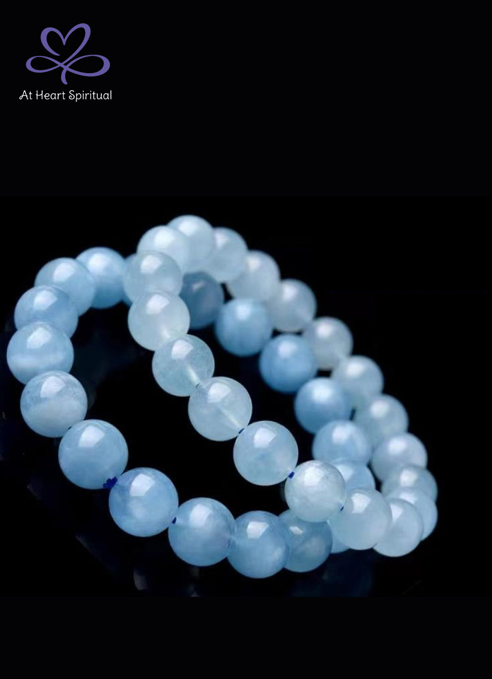 Natural Aquamarine Bracelet, Water Energy