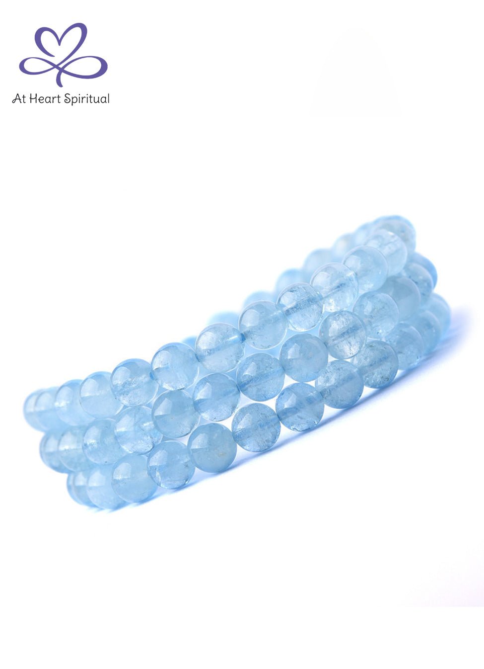 Natural Aquamarine Bracelet, Water Energy,5MM